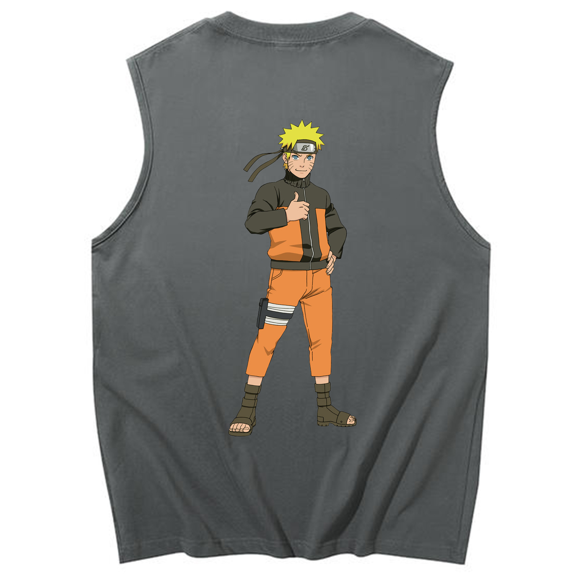（画像用） NARUTO -ナルト- うずまき ナルト Uzumaki Naruto コットン100％タンクトップ（背面プリント）